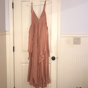 FREE PEOPLE MAUVE PINK MAXI DRESS